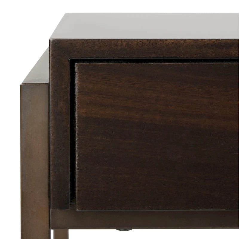 Bureau à 3 tiroirs en eucalyptus fumé