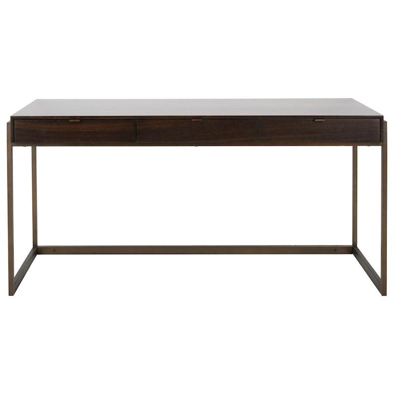 Bureau à 3 tiroirs en eucalyptus fumé