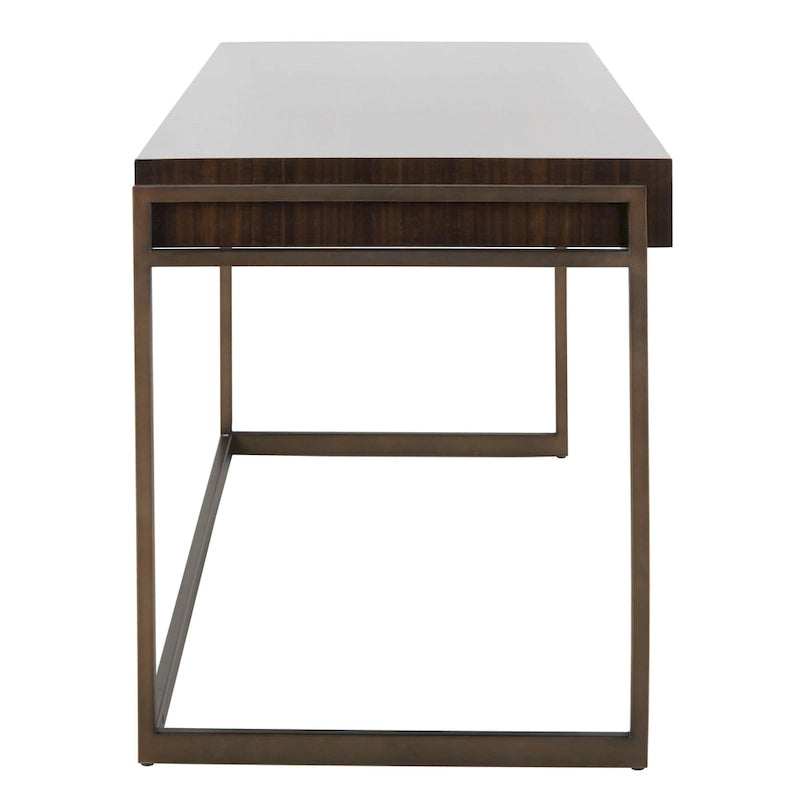 Bureau à 3 tiroirs en eucalyptus fumé