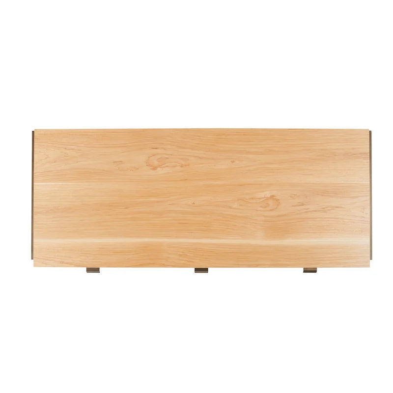 Bureau à 3 tiroirs en eucalyptus fumé