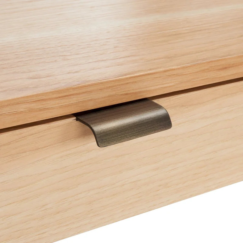 Bureau à 3 tiroirs en eucalyptus fumé