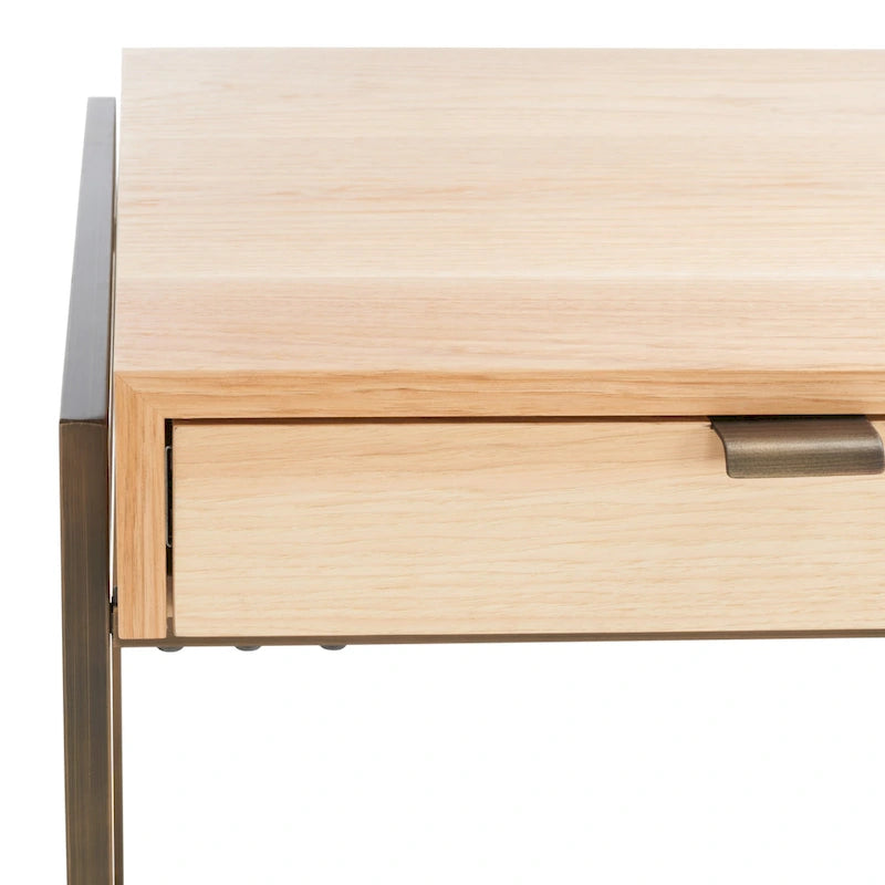 Bureau à 3 tiroirs en eucalyptus fumé