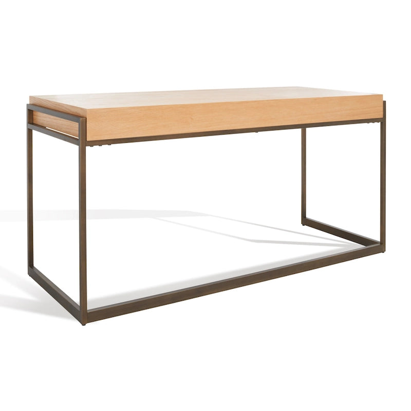 Bureau à 3 tiroirs en eucalyptus fumé