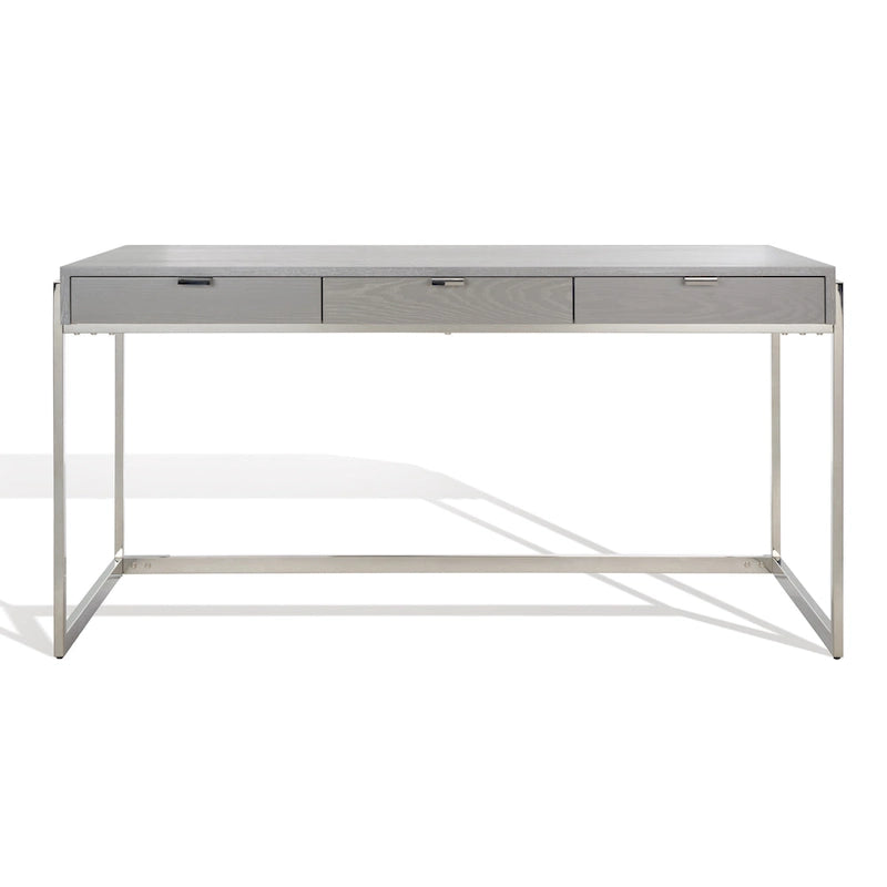 Bureau à 3 tiroirs en eucalyptus fumé