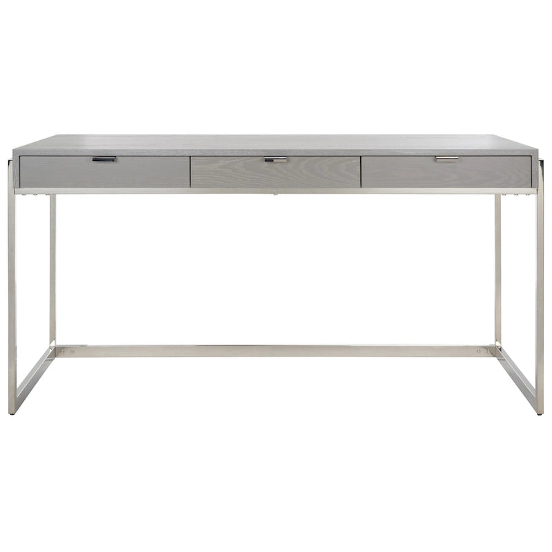 Bureau à 3 tiroirs en eucalyptus fumé