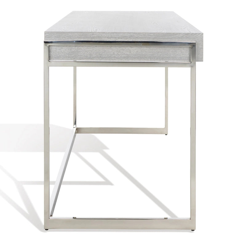 Bureau à 3 tiroirs en eucalyptus fumé
