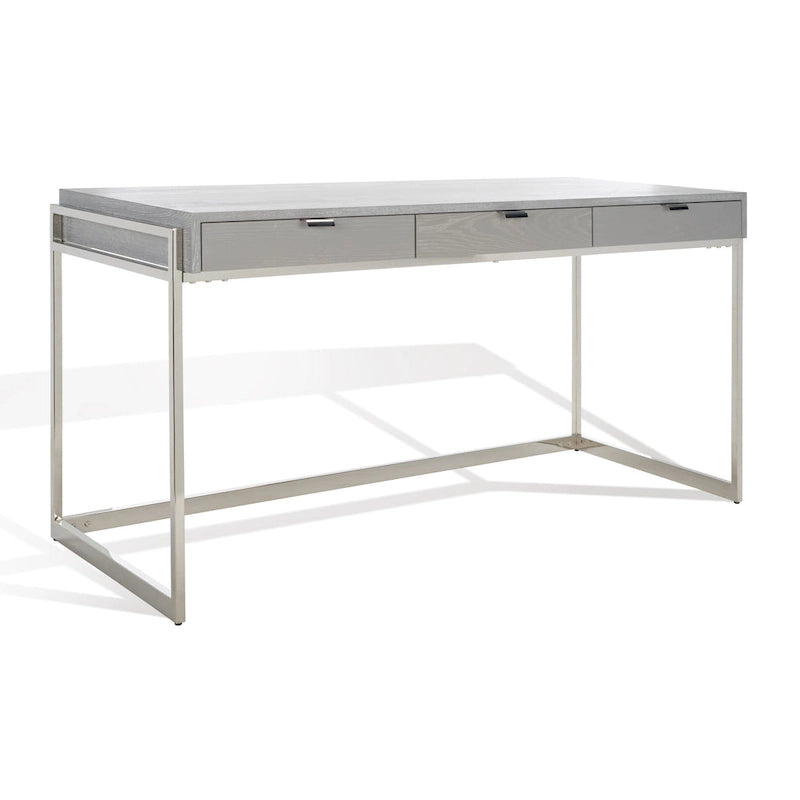 Bureau à 3 tiroirs en eucalyptus fumé