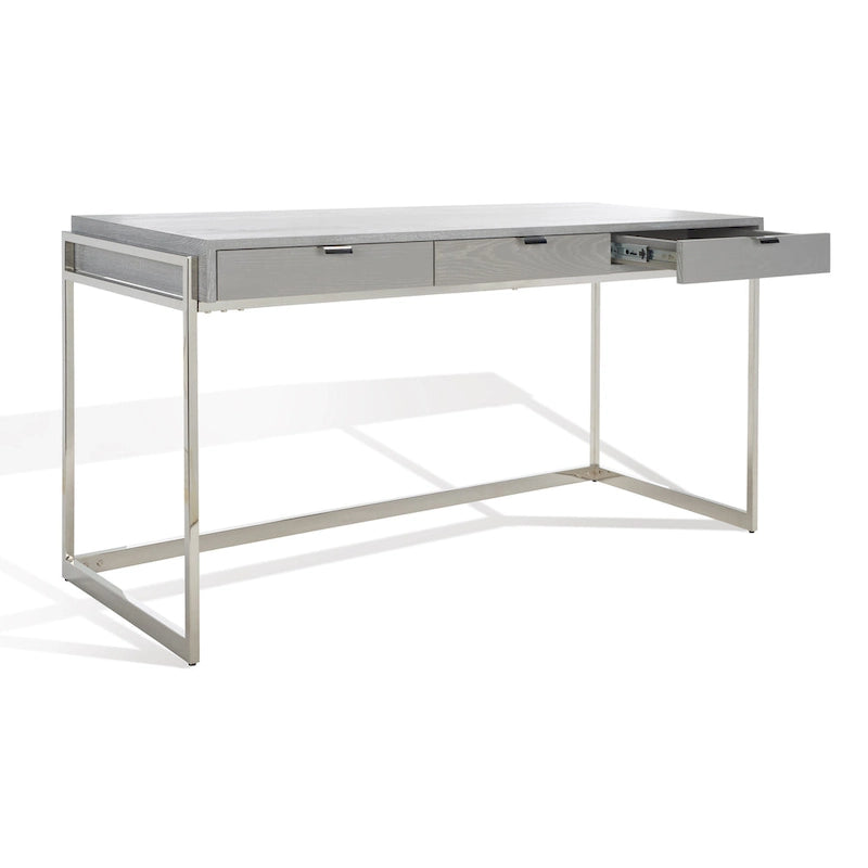 Bureau à 3 tiroirs en eucalyptus fumé