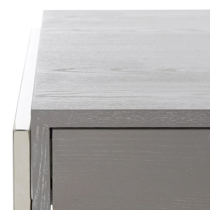 Bureau à 3 tiroirs en eucalyptus fumé