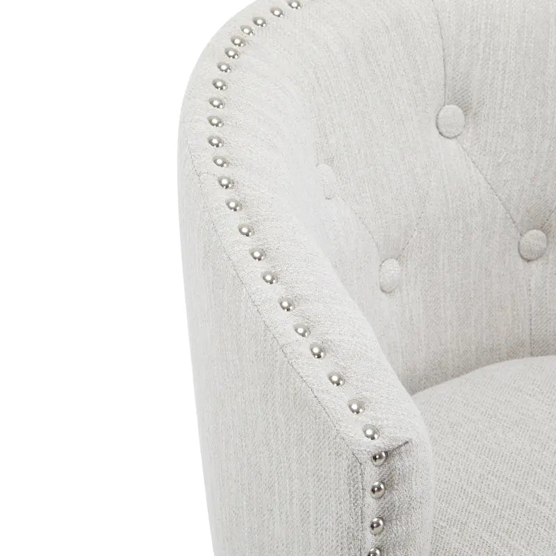 Tabourets de comptoir pivotants rembourrés 33,25 po, ensemble de 2 chaises de bar sans accoudoirs avec structure en bois d'hévéa et repose-pieds