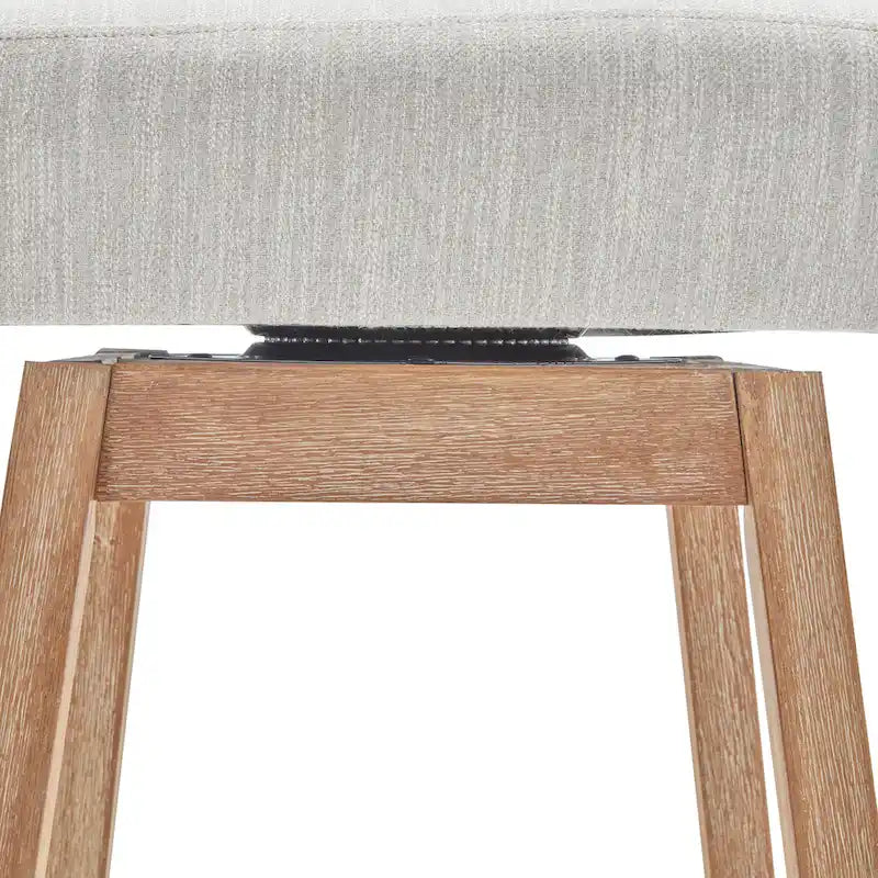 Tabourets de comptoir pivotants rembourrés 33,25 po, ensemble de 2 chaises de bar sans accoudoirs avec structure en bois d'hévéa et repose-pieds