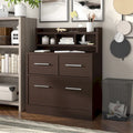 3-Drawer Wood File Cabinet Work Station by