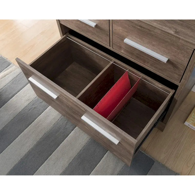3-Drawer Wood File Cabinet Work Station by