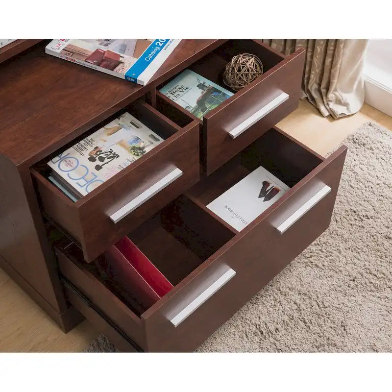 3-Drawer Wood File Cabinet Work Station by