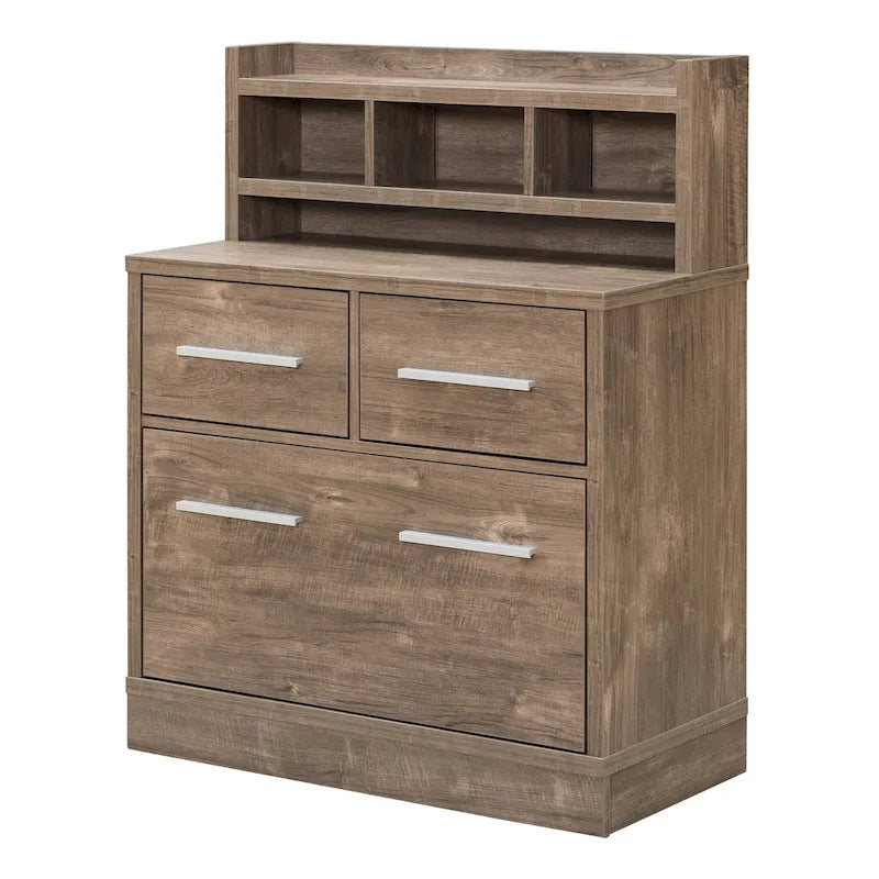 3-Drawer Wood File Cabinet Work Station by