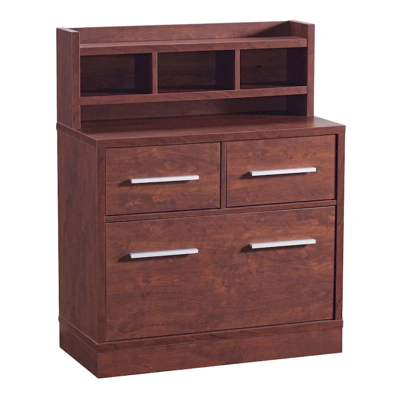 3-Drawer Wood File Cabinet Work Station by