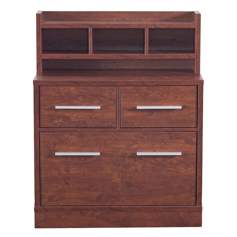 3-Drawer Wood File Cabinet Work Station by