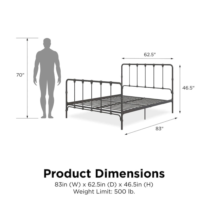 Farmhouse Metal Bed