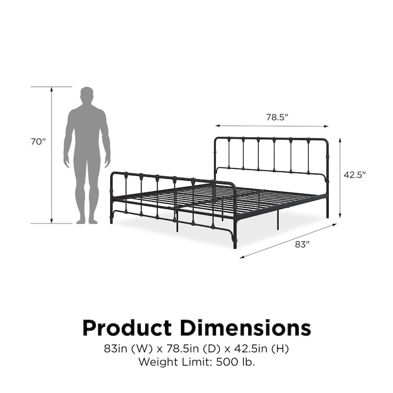 Farmhouse Metal Bed