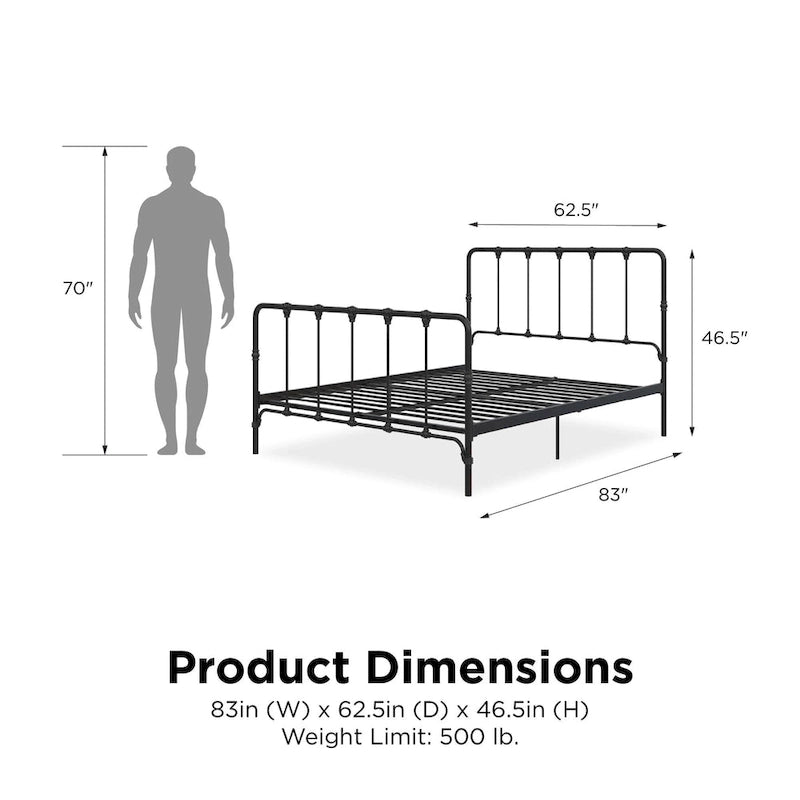 Farmhouse Metal Bed