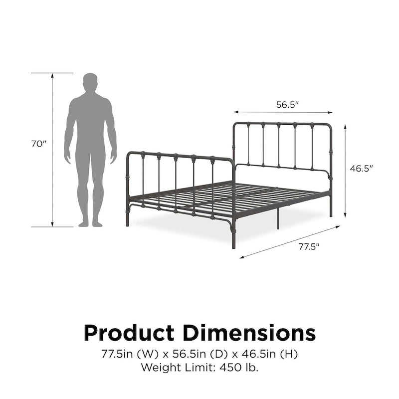 Farmhouse Metal Bed