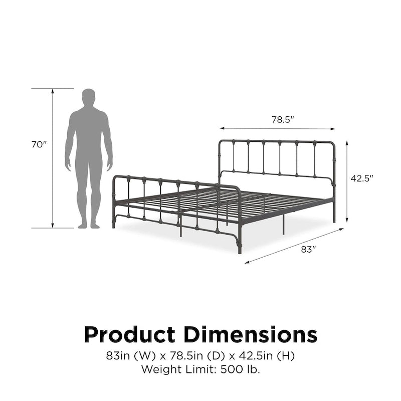 Farmhouse Metal Bed