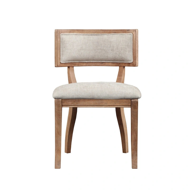 Beige/ Light Natural Dining Chair Set of 2