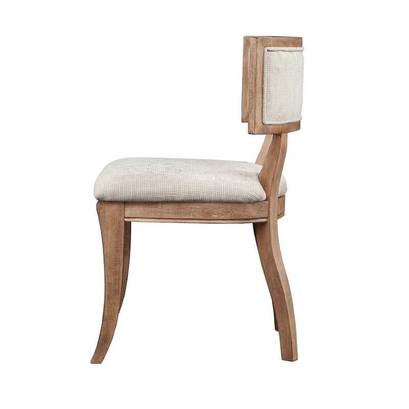 Beige/ Light Natural Dining Chair Set of 2