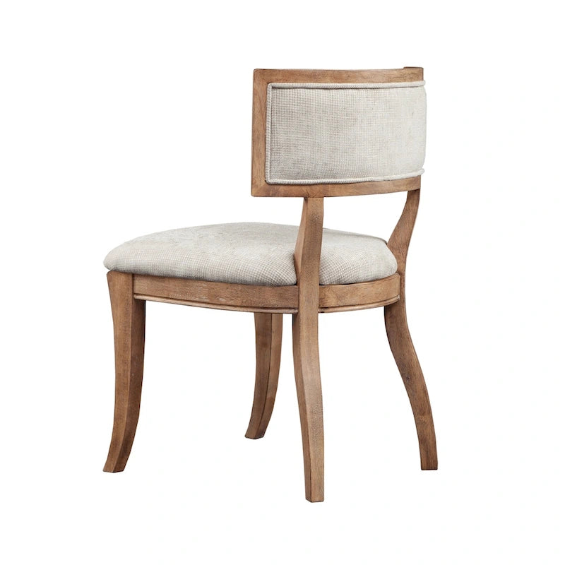 Beige/ Light Natural Dining Chair Set of 2