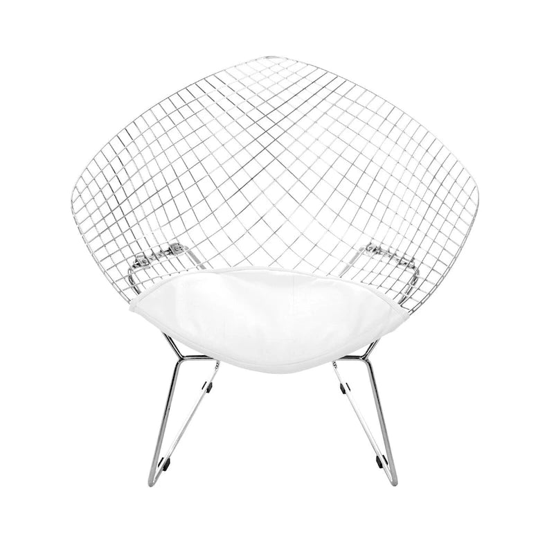 (reproduction) Diamond Chair in Black 33 H (SH 17.5) x 33 W x 26 D