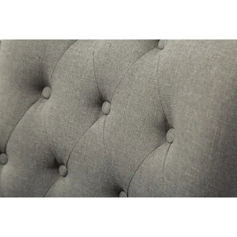 Tufted Solid Wood Silver Nailhead Wingback Hostess Chairs (Set of 2)