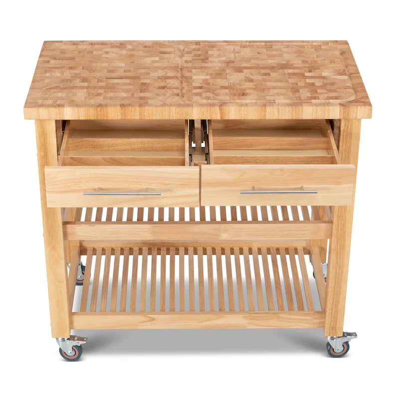 Poste de travail de chef professionnel entièrement en bois naturel