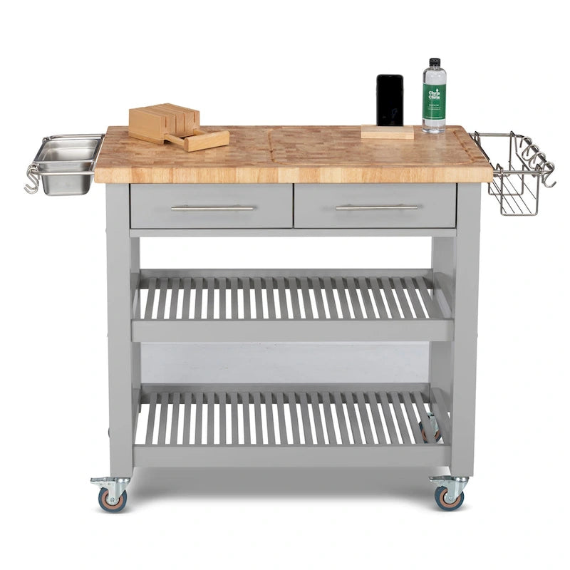 Poste de travail de chef professionnel entièrement en bois naturel