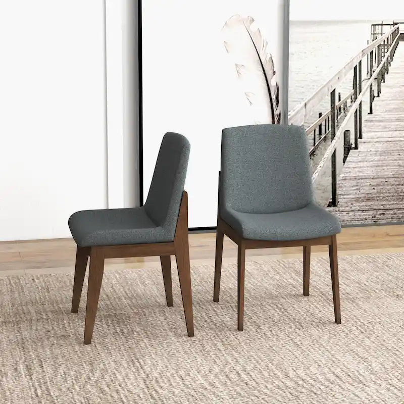 Mid Century Polyester Blend Dining Chair (Set of 2)