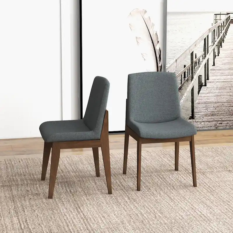 Mid Century Polyester Blend Dining Chair (Set of 2)