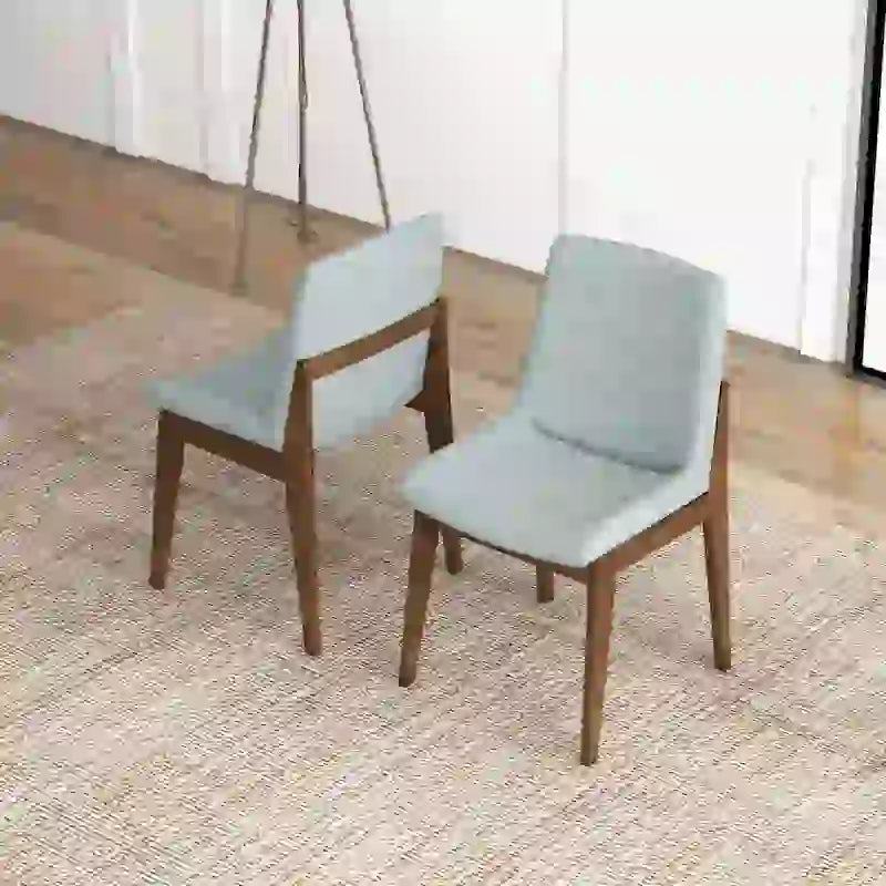 Mid Century Polyester Blend Dining Chair (Set of 2)