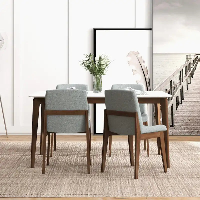 Mid Century Polyester Blend Dining Chair (Set of 2)