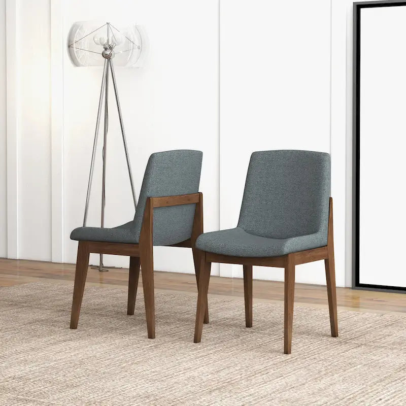 Mid Century Polyester Blend Dining Chair (Set of 2)