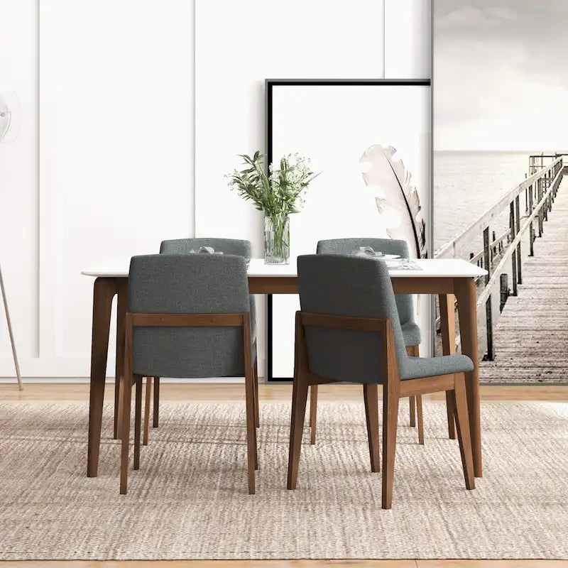 Mid Century Polyester Blend Dining Chair (Set of 2)