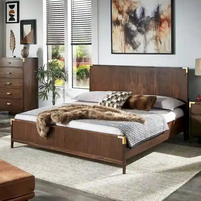 Low Profile Campaign Platform Bed by Modern