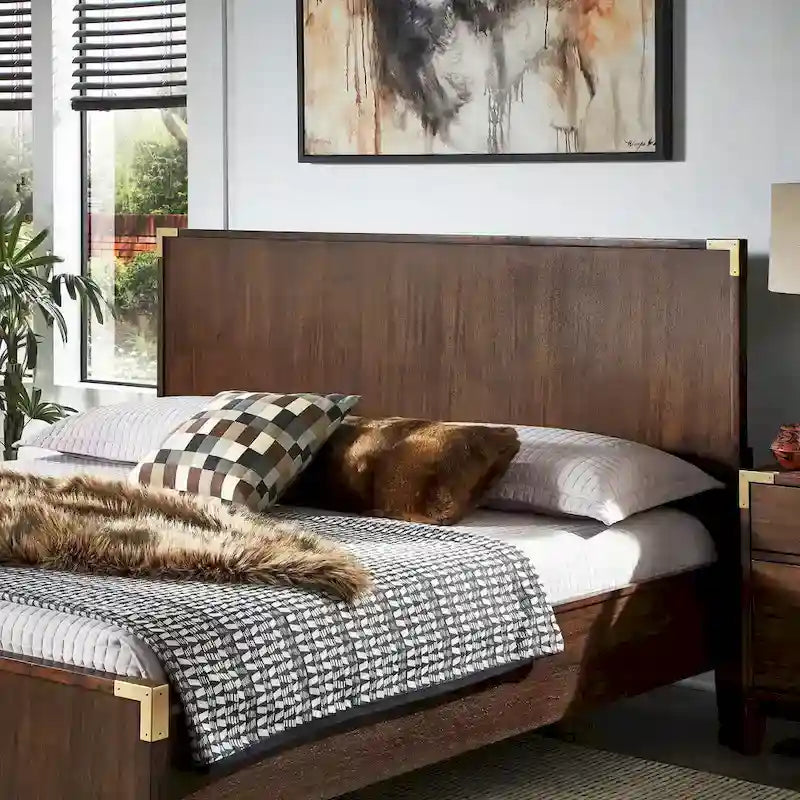Low Profile Campaign Platform Bed by Modern