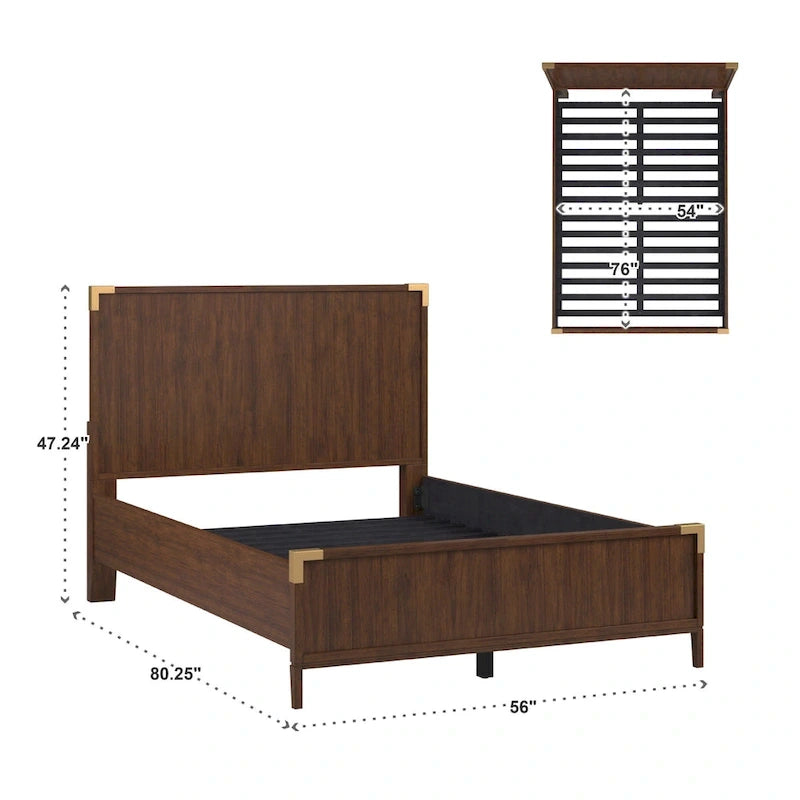 Low Profile Campaign Platform Bed by Modern