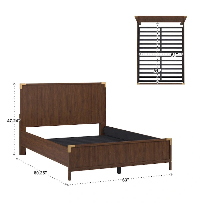 Low Profile Campaign Platform Bed by Modern