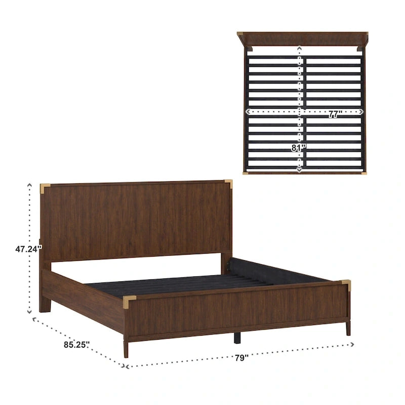 Low Profile Campaign Platform Bed by Modern