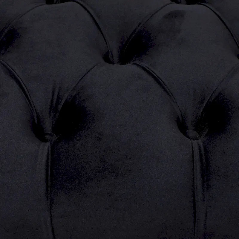 Banc en métal avec assise en velours Gris, Noir ou Blanc